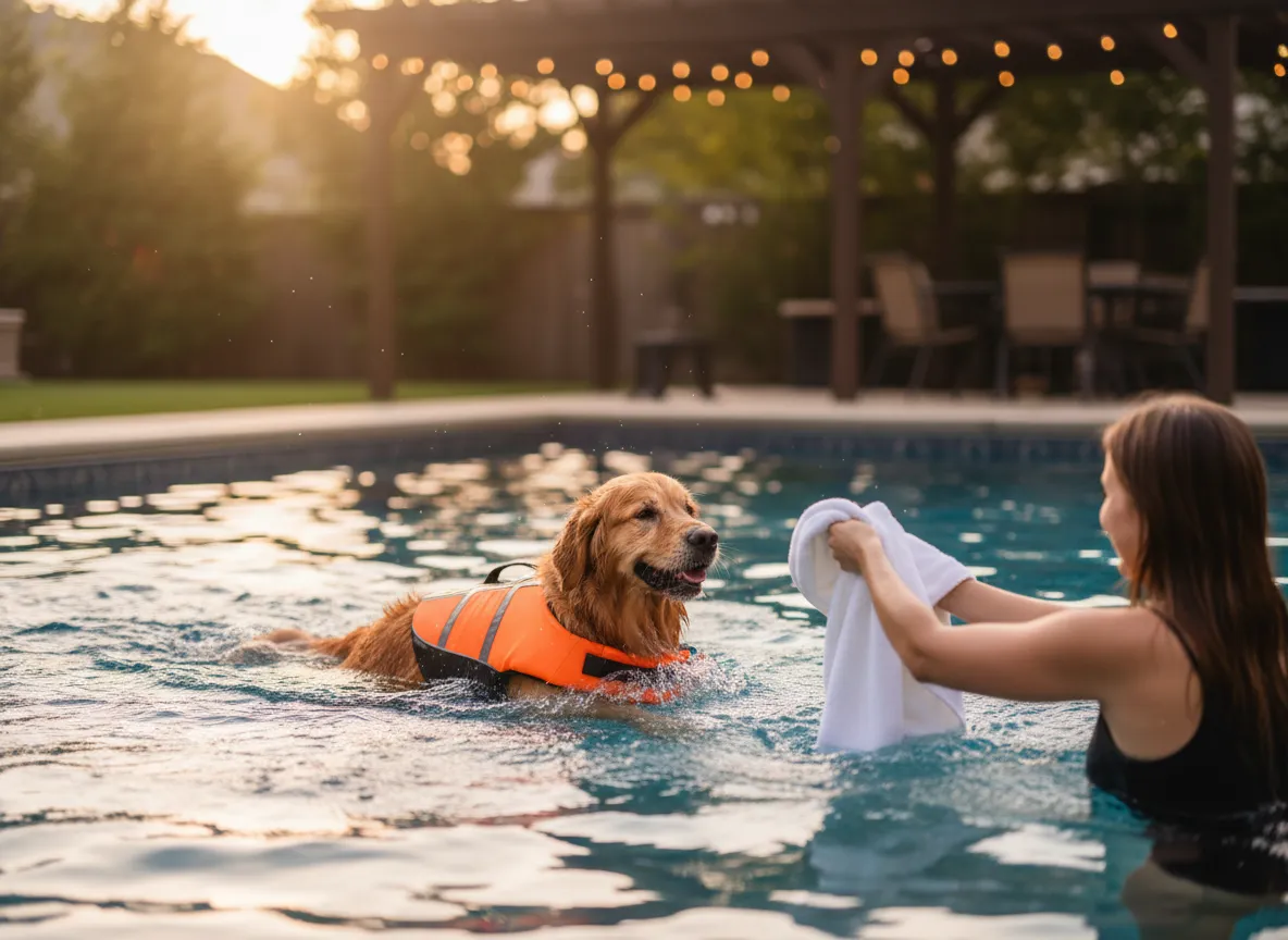 Golden Retrievers bassengopplevelse: En leksjon i kjærlighet