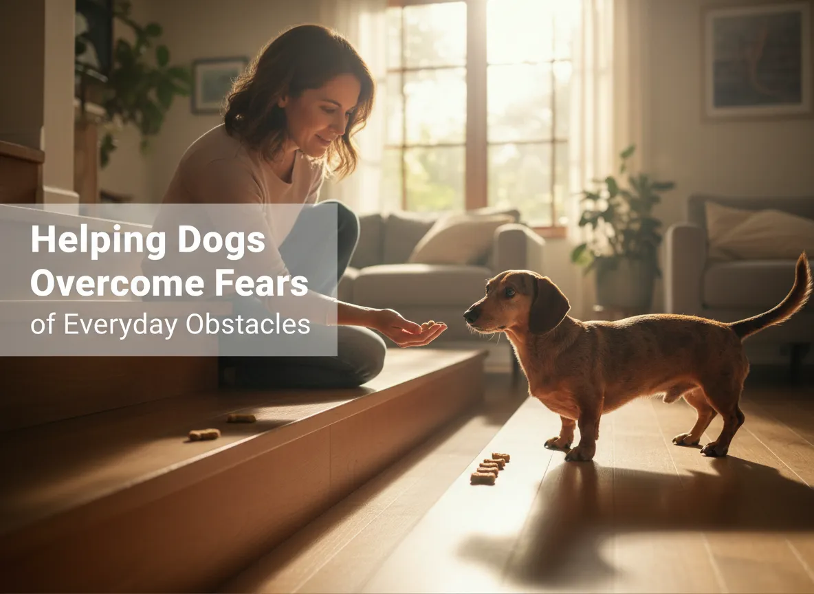 Hjelp hunden å overvinne frykt for hverdagslige hindringer