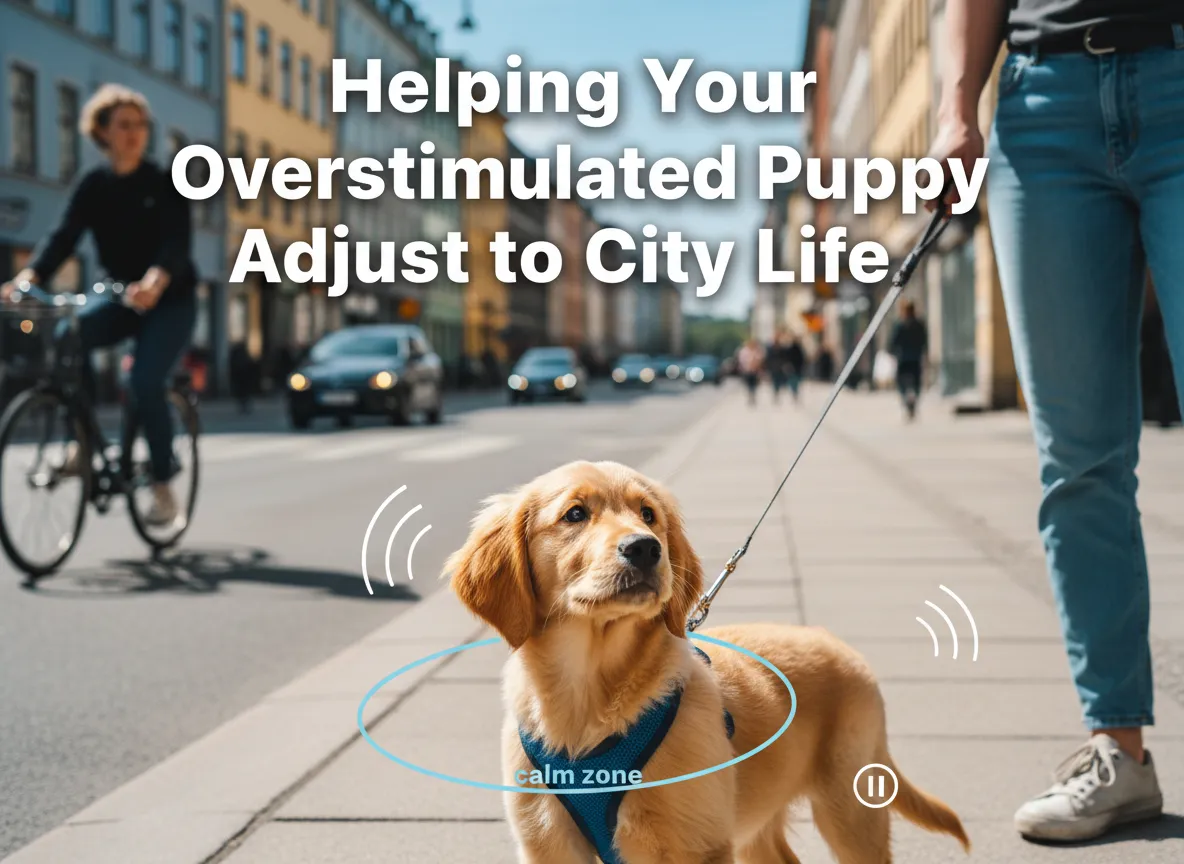 Hjelpe en overstimulert valp med å tilpasse seg bylivet
