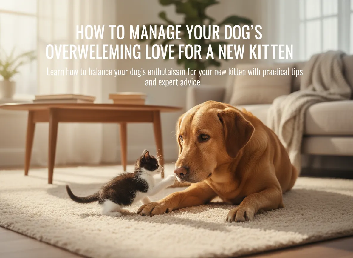 Hvordan håndtere hundens overveldende kjærlighet for en ny kattunge
