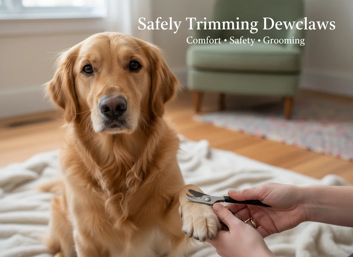 Hvordan trygt klippe hundens ulveklør