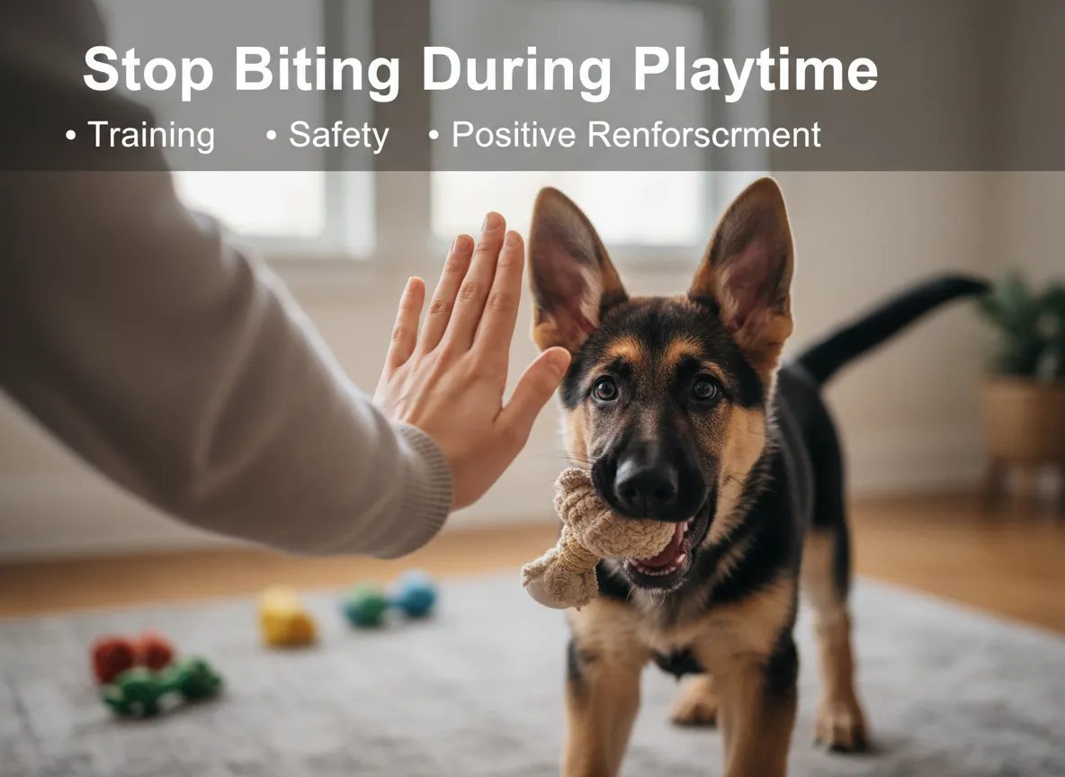 Hvordan stoppe hunden fra å bite under lek