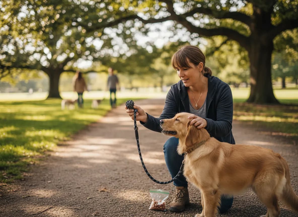 Hvordan stoppe hunden din fra å bite i båndet
