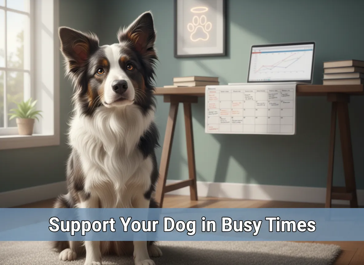 Hvordan støtte hunden din i travle og kaotiske tider