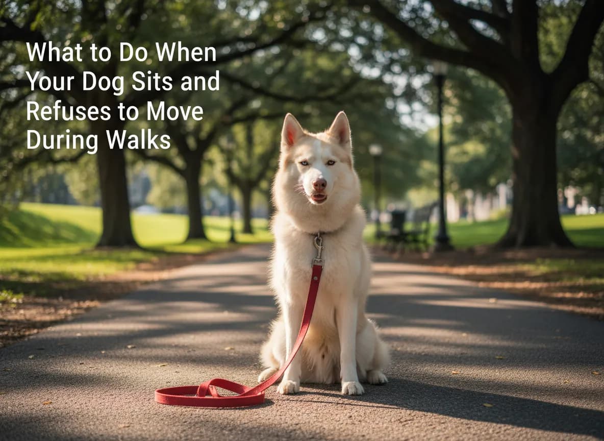 Hva du kan gjøre når hunden din setter seg og nekter å gå på tur
